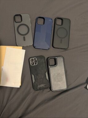 Assorted Black and Blue Phone Cases – Protective Accessories